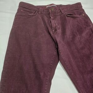 Tommy Hilfiger Mens Slim Fit Jeans Burgundy Red Stretch Denim 36x34